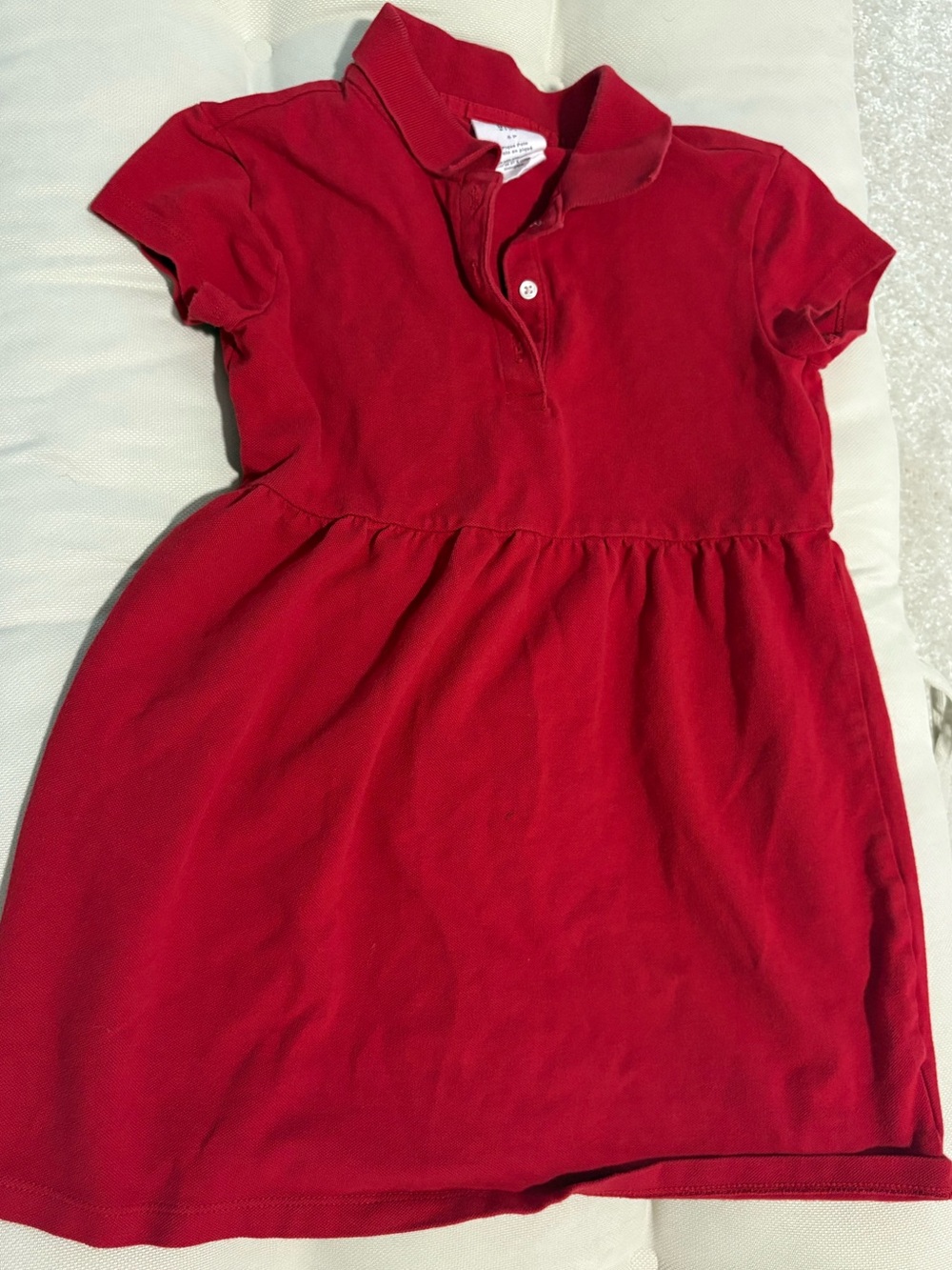 GAP Girls' Red Polo Dress - Casual Cotton Knit